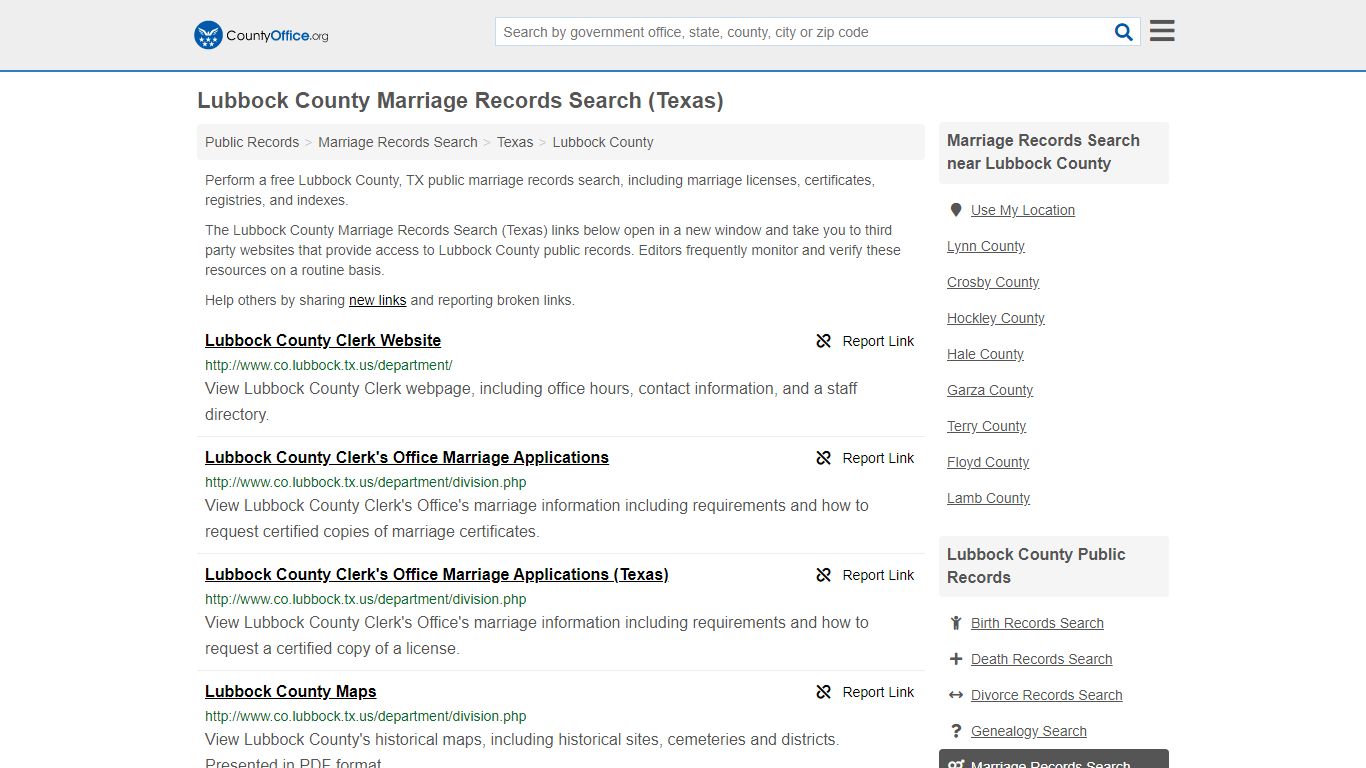 Marriage Records Search - Lubbock County, TX (Marriage ...